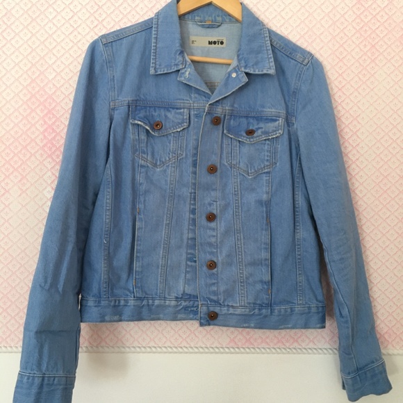 Topshop Jackets & Blazers - LIGHT BLUE DENIM JACKET